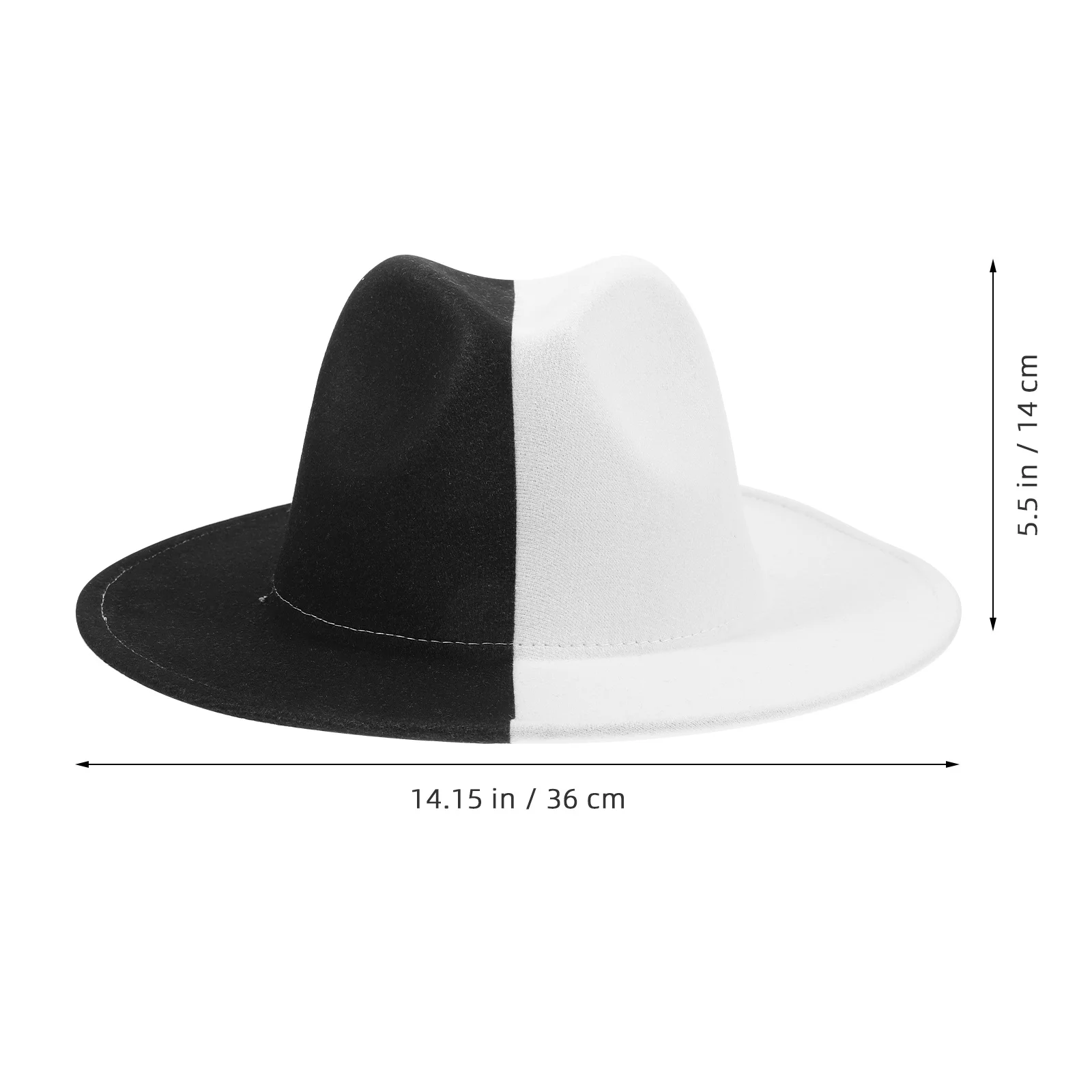 

Outdoor Leisure Jazz Hat Dual Color Wool Men Hat Vintage Flat Brim Wool Hats Retro Stylish Comfortable Hats for Men