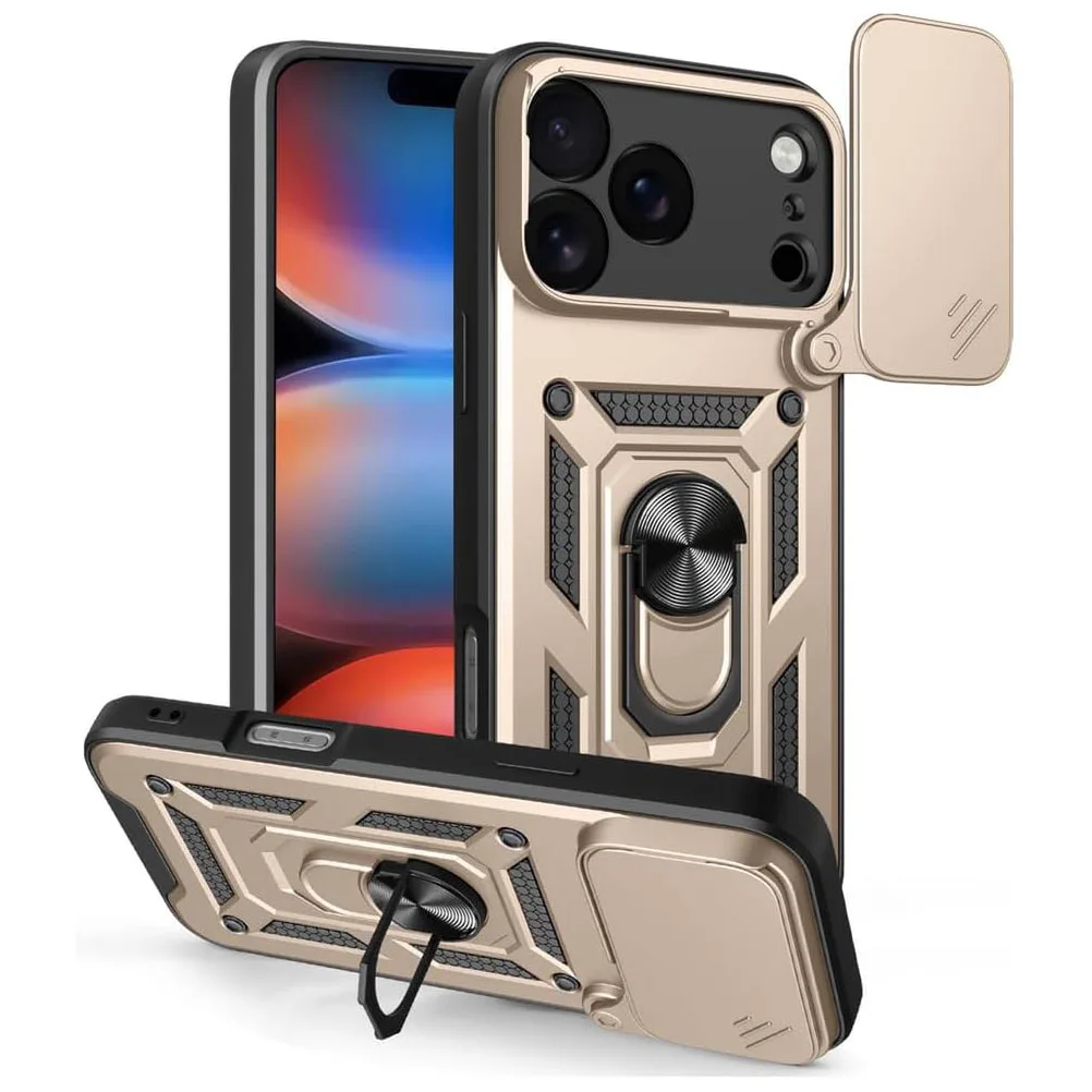 

Magnetic Case for iPhone 17 Pro Max/17 Pro/Air/17 - Rotatable Adjustable Mount, Rigid Protective, Full-Coverage Lens Cover