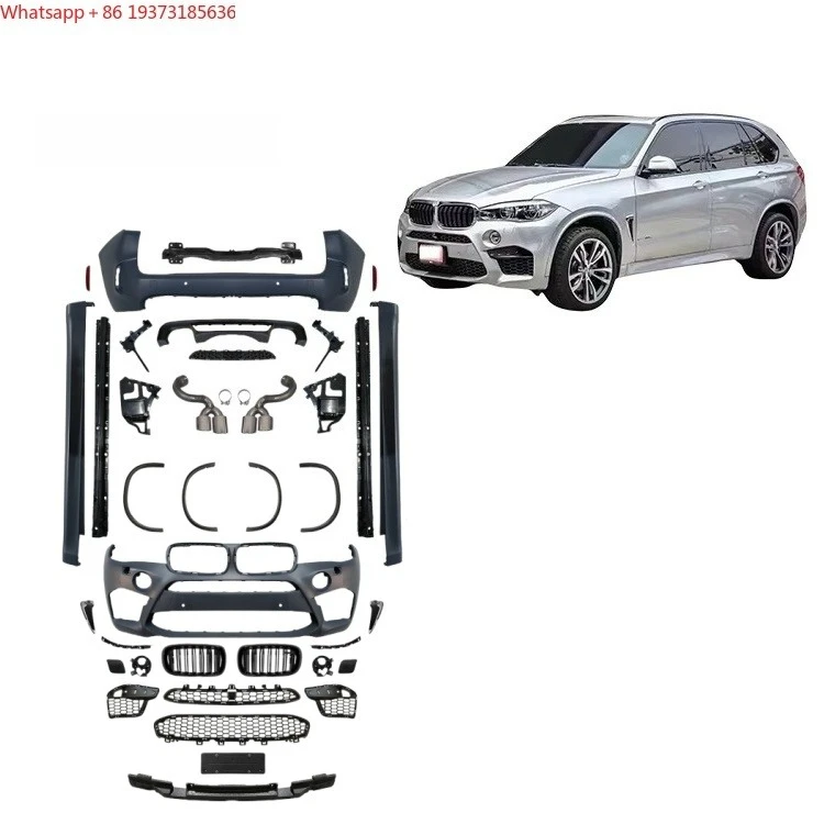 For X5 F15 Body Conversion Car Bumper Modified Body for  F15 Upgrade to X5m Body Kit Tuning Facelift PP Material