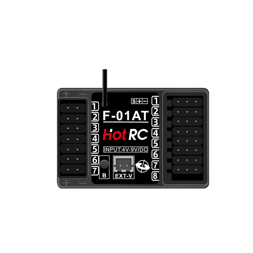 HotRC 4/5/6/8CH RC Receiver 2.4GHz Multi Channels Receivers with Gyro Long Range for CT-4A CT-6A CT-8A HT-6A HT-8A DS600
