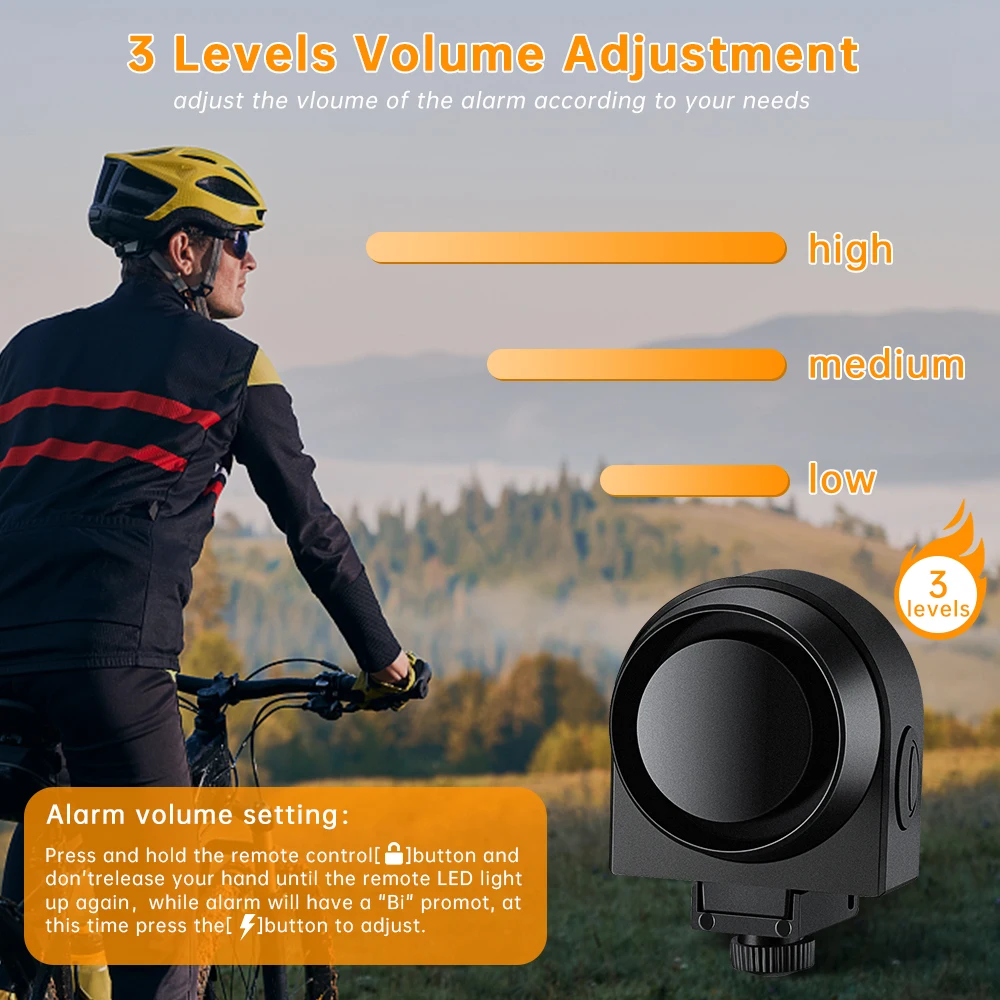 Extractme Motorcycle Alarm USB Charging Wireless Bicycle Burglar Lock Waterproof Electric Bike Security System Vibration Alarm