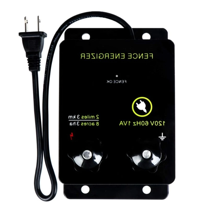A67M-For Briidea Electric Fence Energizer  Preventing Wild Animals Intruding  Output Voltage 5000 V 0.1Joule US Plug