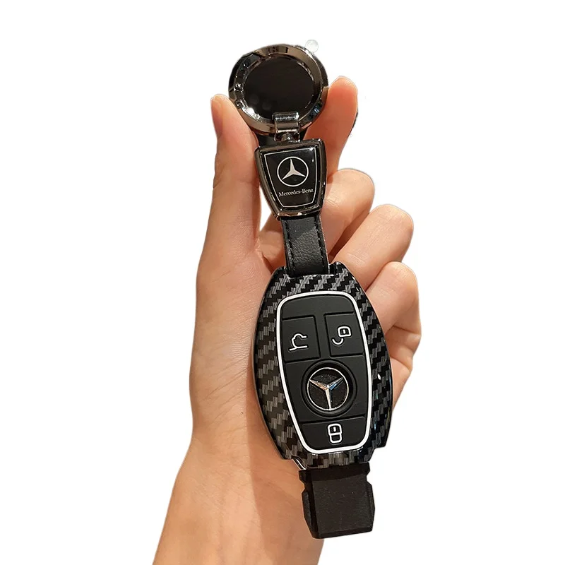 Mercedes Benz Keycase E-Class E300l/c260l/a200l/c200l/glc300/glb Carbon Fiber Shell Buckle Suitable
