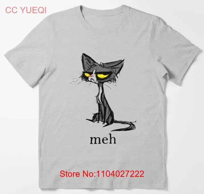 Funny Cat Meh Unhappy Cat Cute Cat Graphic Design Unisex T-Shirt