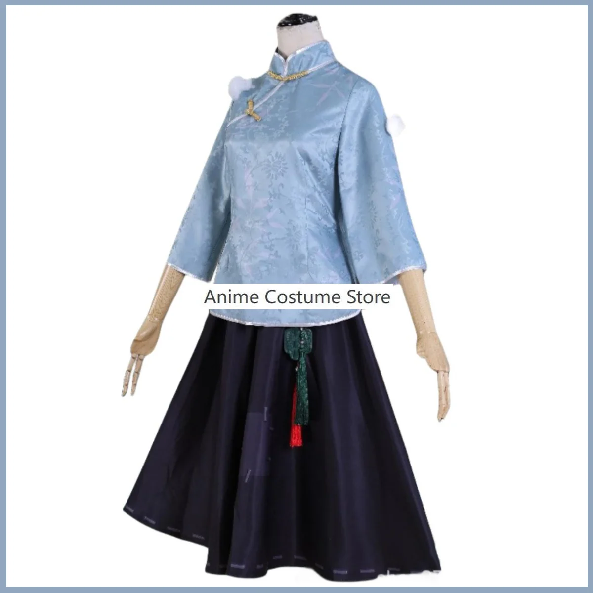 Anime Game Identity ⅤQi Shiyi Cosplay Costume Antiquarian Wig Chinese Style Wind Cheongsam Skirt Woman Traditional Festival Suit