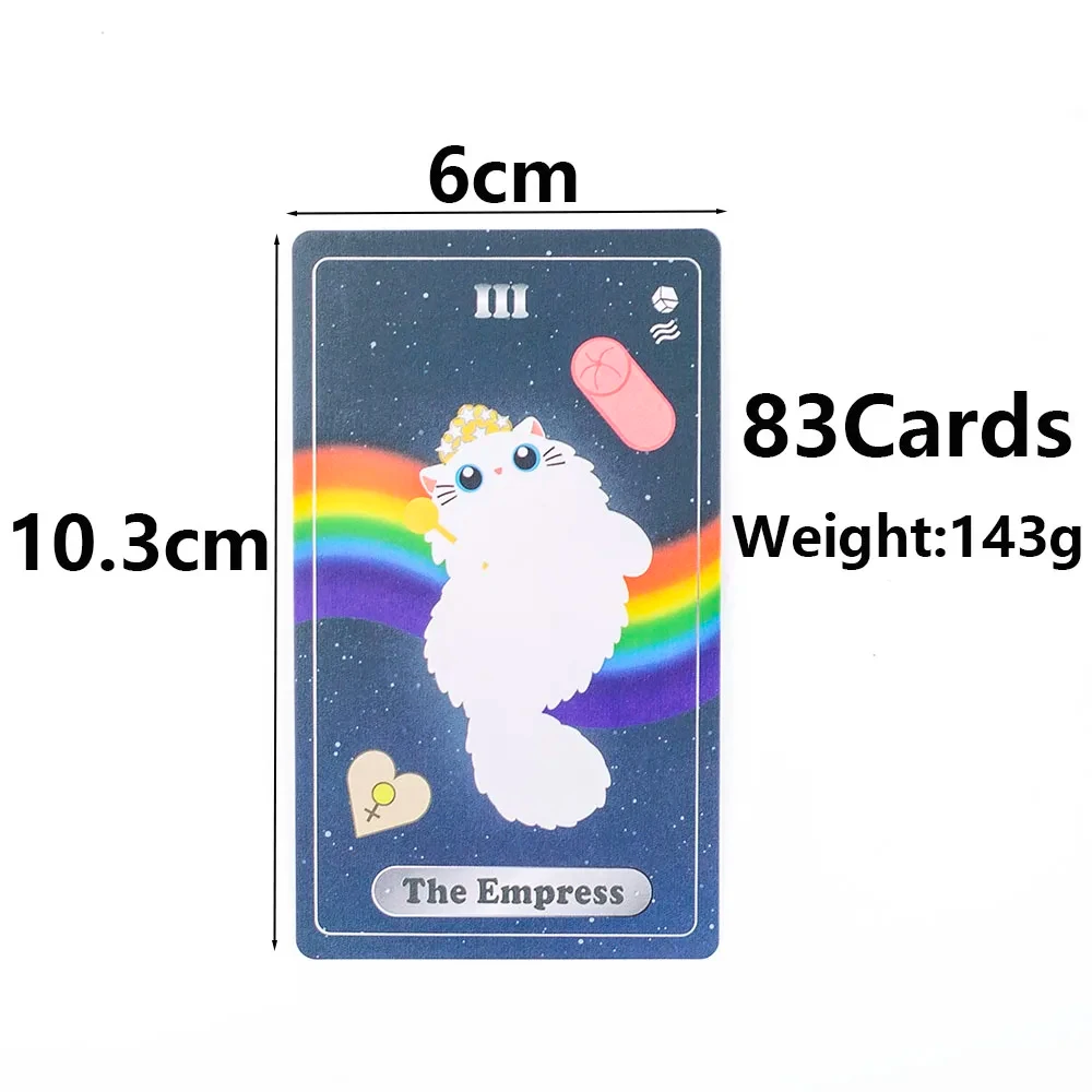 Yin Yang The Cat Univercat Taort 83Pcs Cards English Visions Divination Edition Deck Family