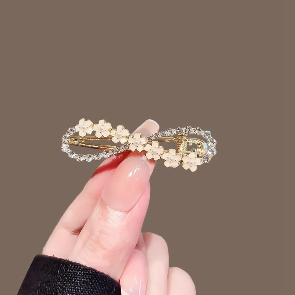 

Simple Hairpins Rhinestone Hair Clips Barrettes Side Bangs Bridal Headwear Girls Fashion Hair Accessories