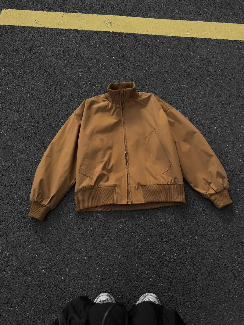 

Коричневый Jaet ex Велосипедная экипировка Ранняя осень Мужское пальто Faion Ci Sle из полиэфирного волокна Long Sve на молнии