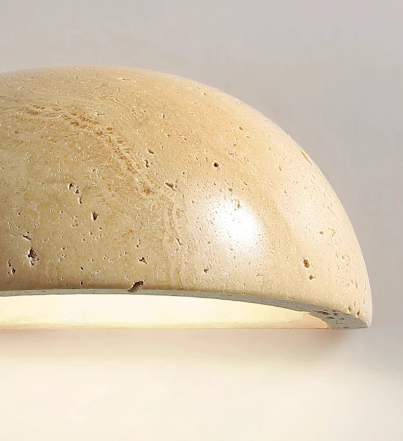 Mini LED Wall Light Natural Stone Sconce