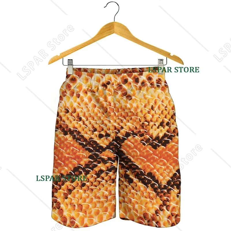 Men's Swimwear Shorts Snake Skin   Surfing Board Short Casual Beach Shorts Men Trunks  Swimsuit Pants Briefs Boy