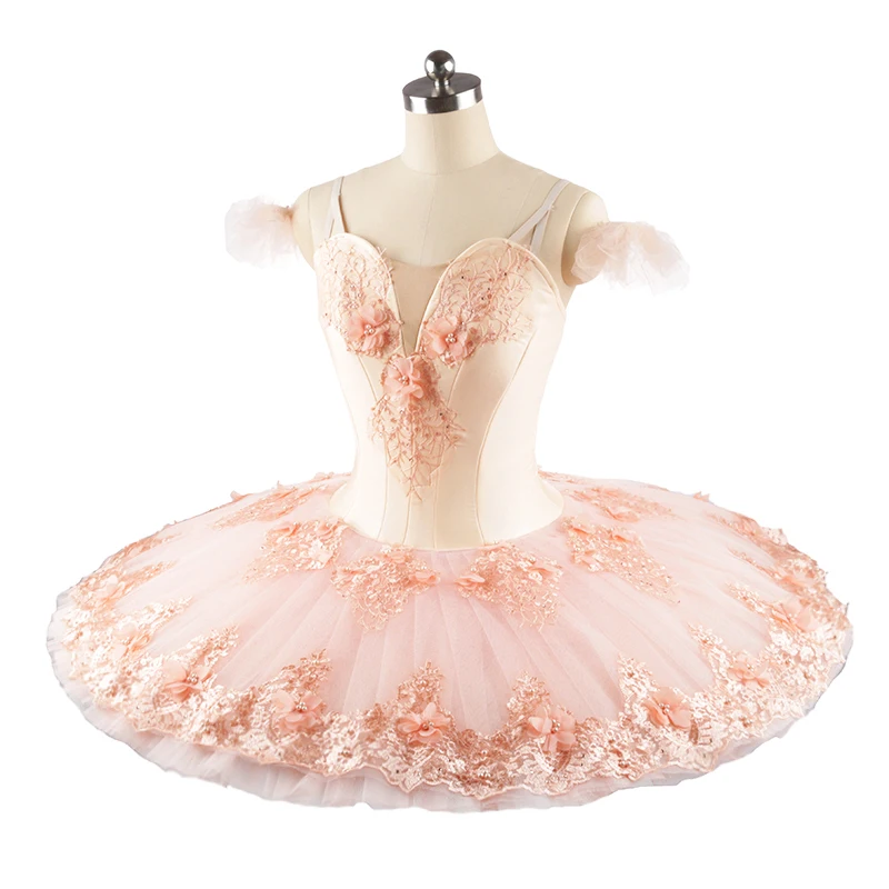 Pêssego profissional ballet panqueca tutu dormindo concurso de beleza para meninas peach pinkclassical ballet traje tutu adulto 0210