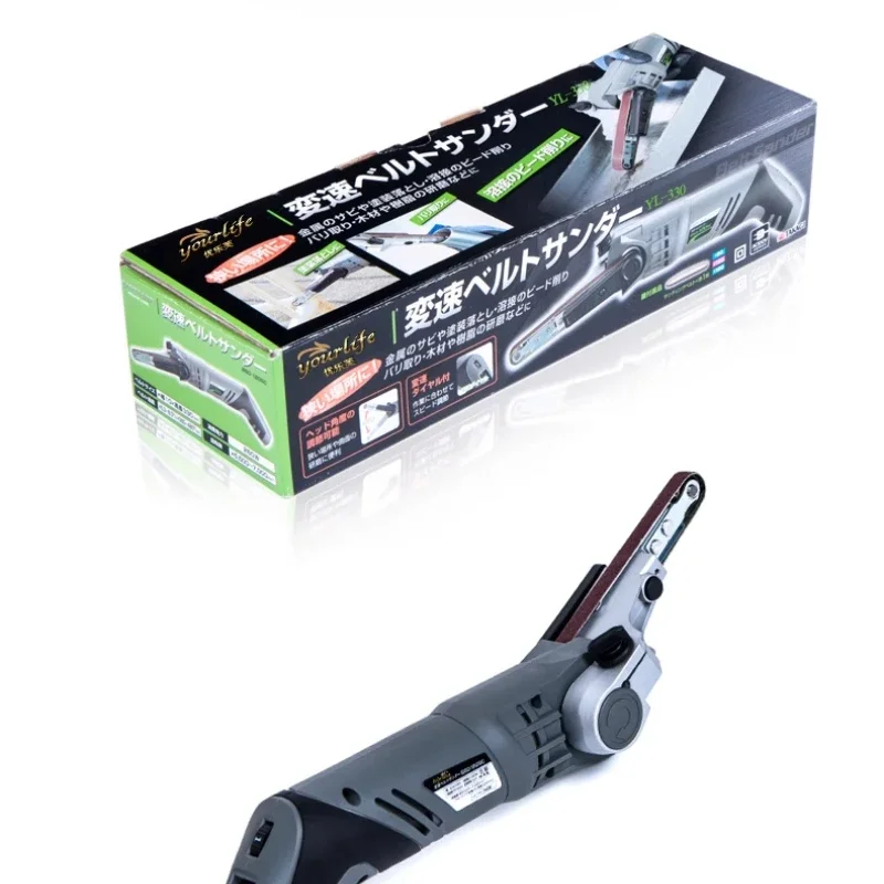 Belt sander, hand-held sand belt machine, abrasive polishing, polishing sander, small woodworking DIY micro mini sander