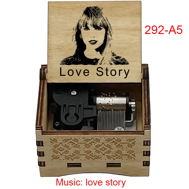 《Love Story》Adapted 14 Second Loop Wooden Music Box Home Decoration Ornaments Holiday Birthday Party Gifts For Friends