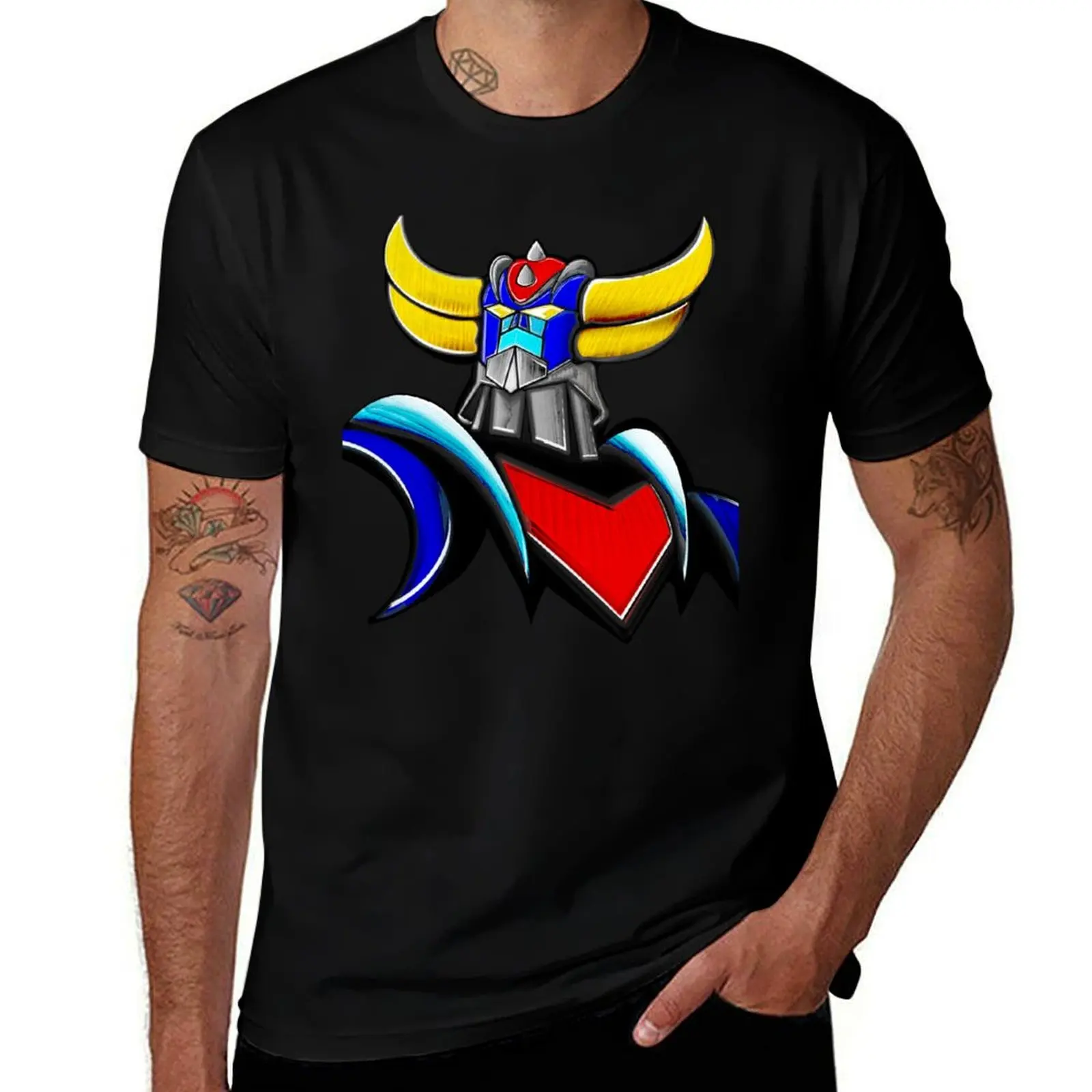 

GOLDORAK figure T-Shirt street wear graphic shirts heavyweight t shirts for men