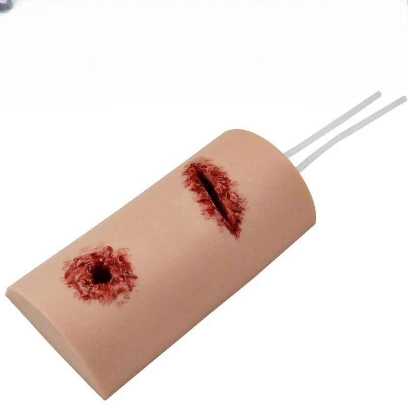 Research Silicone Gunshot Wound Laceration Wound Packing Trainer 2-in-1 Wound