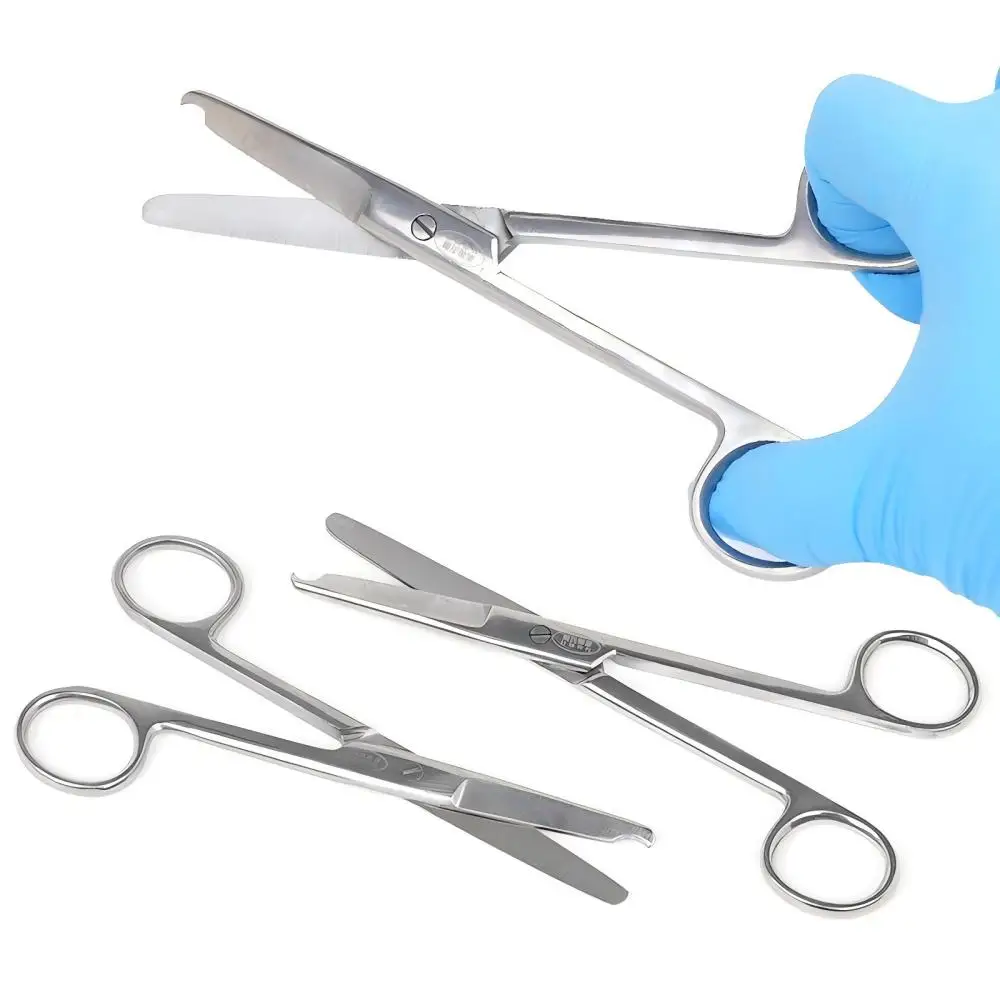 1Pc Dental 10/14/16cm Stainless Steel Suture Removal Scissors Medical Crescent Notch Stitch Cutting Scissors Dental Tools