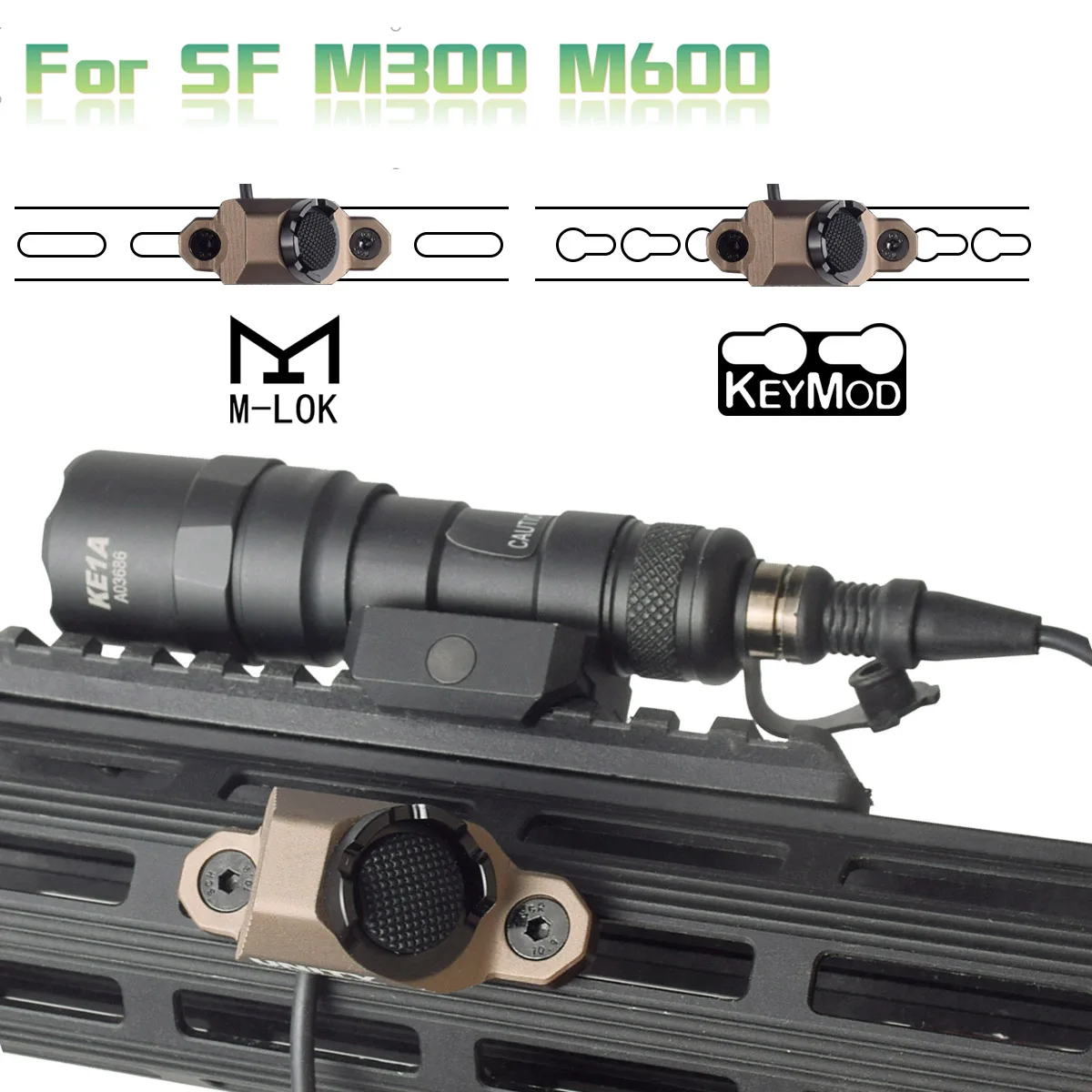 UNITY HOT Button Pressure Remote Switch Tactical SureFire M300 M600 SF Plug ML-OK Keymod Airsoft Scout LED Flashlight Light Lamp