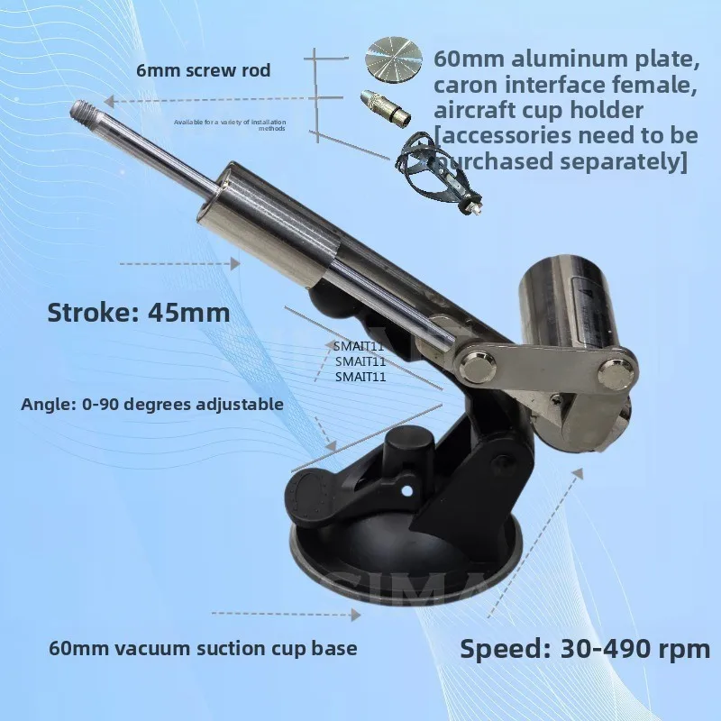 45Mm Large Thrust Mini Telescopic Motor, Reciprocating Mechanical with Aluminum Disc Interface, Adjustable Speed Power Adapter