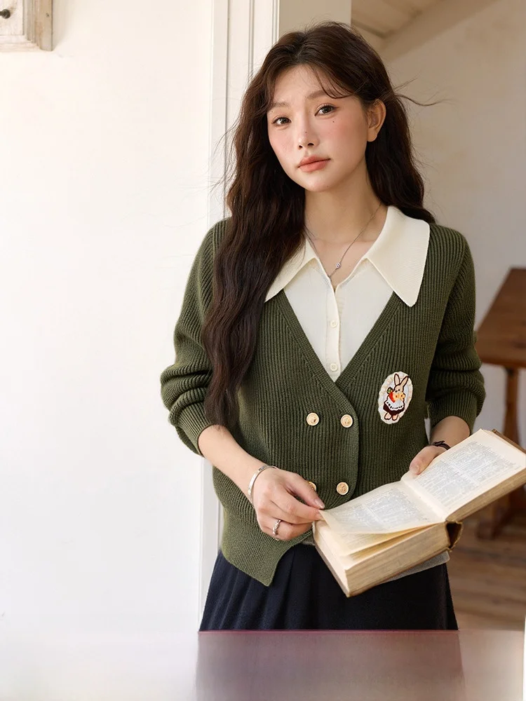 

Осень 2023, новый винтажный женский вязаный топ и юбка больших размеров для похудения, комплект с высокой талией, юбка-миди трапециевидной формы, повседневный комплект для поездок на работу