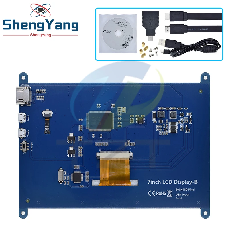 Imagem -05 - Tela Tzt-touch para Raspberry pi Tela Lcd de Polegada Compatível com Hdmi Resolução 800x480 Tela Capacitiva Suporta Sistemas