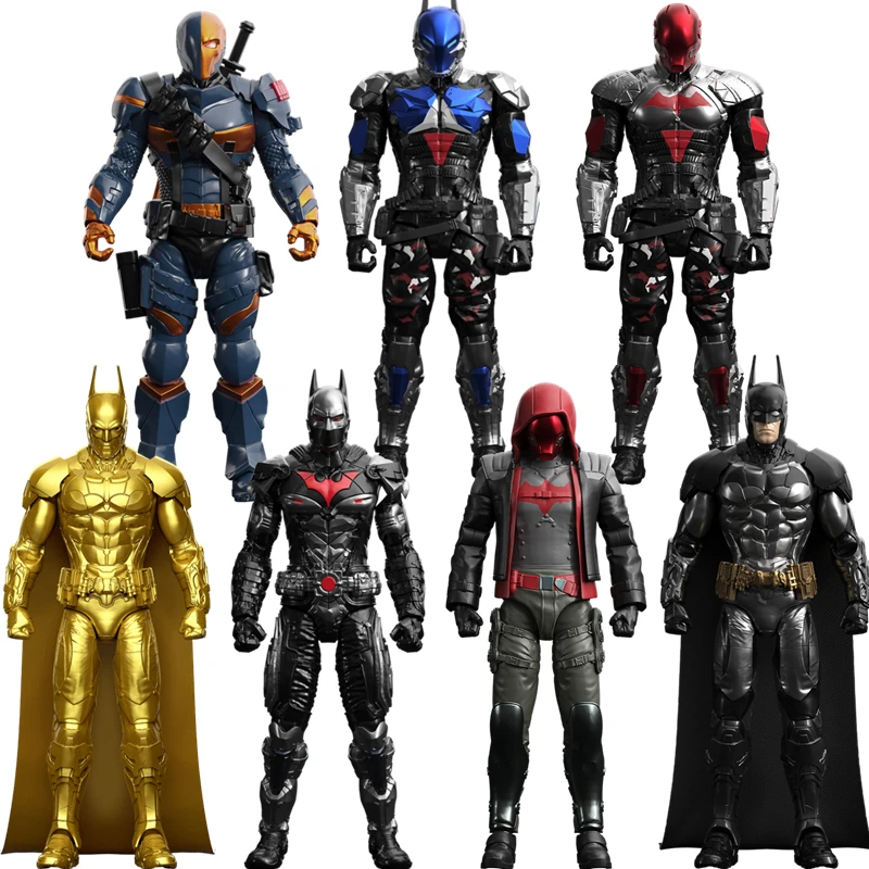 

Rouno Original Batman Arkham Knight Deathstroke Red Hood DC Building Blocks Action Figure DIY Toys Model Doll Kids for Toys Gift