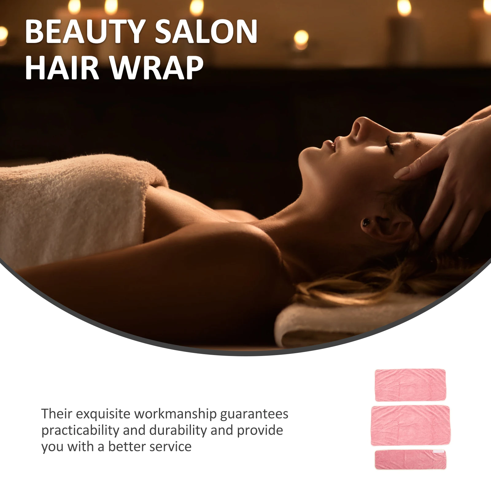 

1 set Beauty Salon Towel Kit Premium Material Practical Elastic Wrap Towels Quick Dry Spa Hair Pink Women Bath Sets