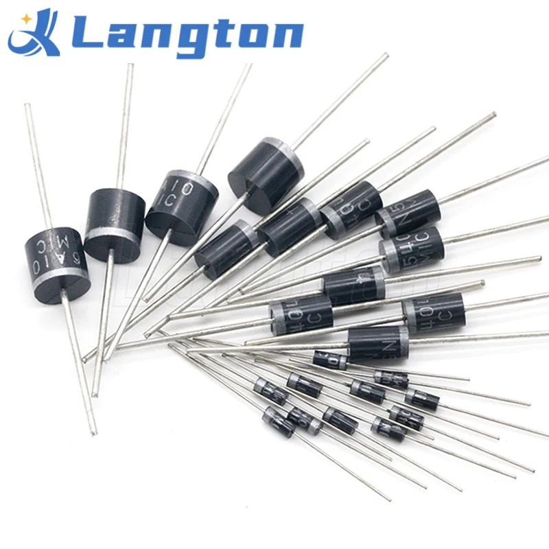 10PCS Rectifier Diode 1N5408 1N5404 1N5819 1N5401 1N5822 1N4007 UF5408  6A10 10A10 DO-27