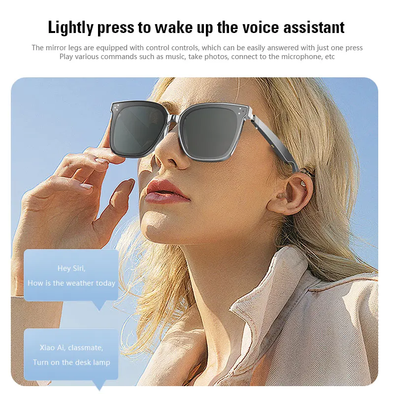 Bluetooth Smart Glasses With Automatic Adjustment Wireless Bluetooth Headset Anti Blue Light Sunglasses Man Woman Waterproof