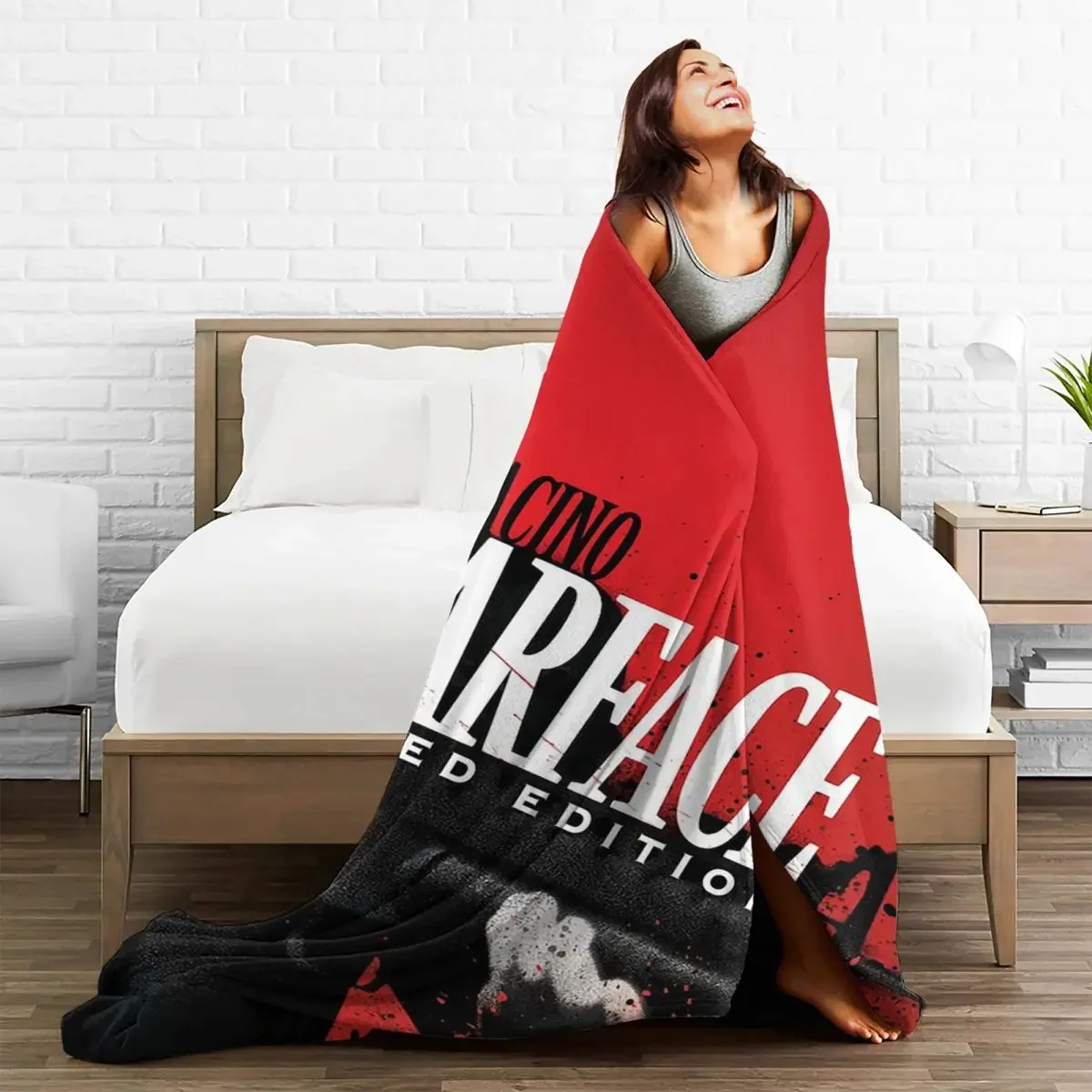 

SCARFACE Movie Baby Blanket Sofa Cover Flannel Decoration Cartoon Throw Lightweight Blankets for Bed Outdoor Bedding Throws