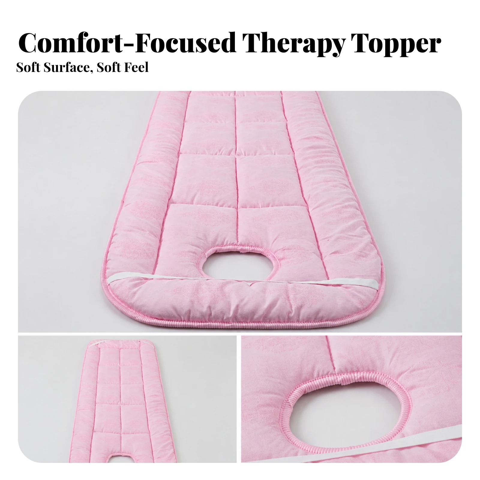 Massage Bed Mattress Pad Breathable Quilted Massage Table Pad Treatment Table Cover with Face Hole Machine Washable Bedding Cool