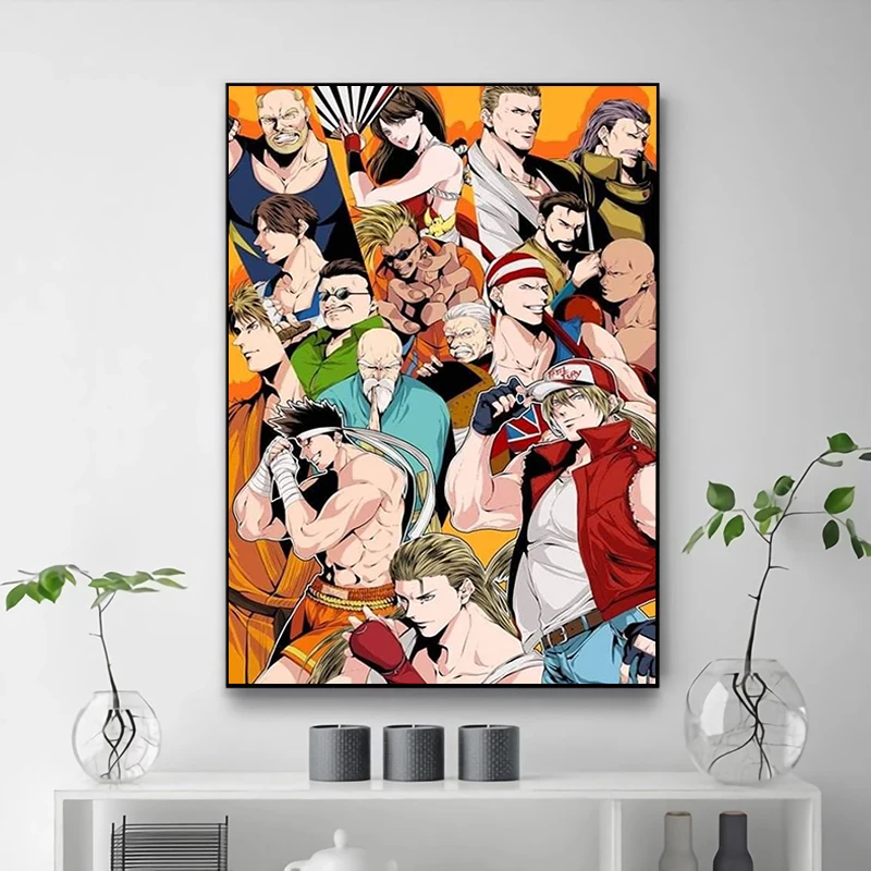 

KING OF FIGHT Anime Manga Poster Posters for Wall Decor Large Paintings Modern Living Room Decoration Home Decorations Canvas