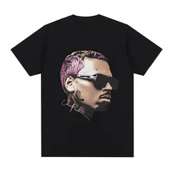 Rapper Chris Brown Breezy Bowl XX Tour 2025 T-Shirts Men Women Harajuku 100% Cotton Short Sleeve T Shirts Streetwear Fans Gift