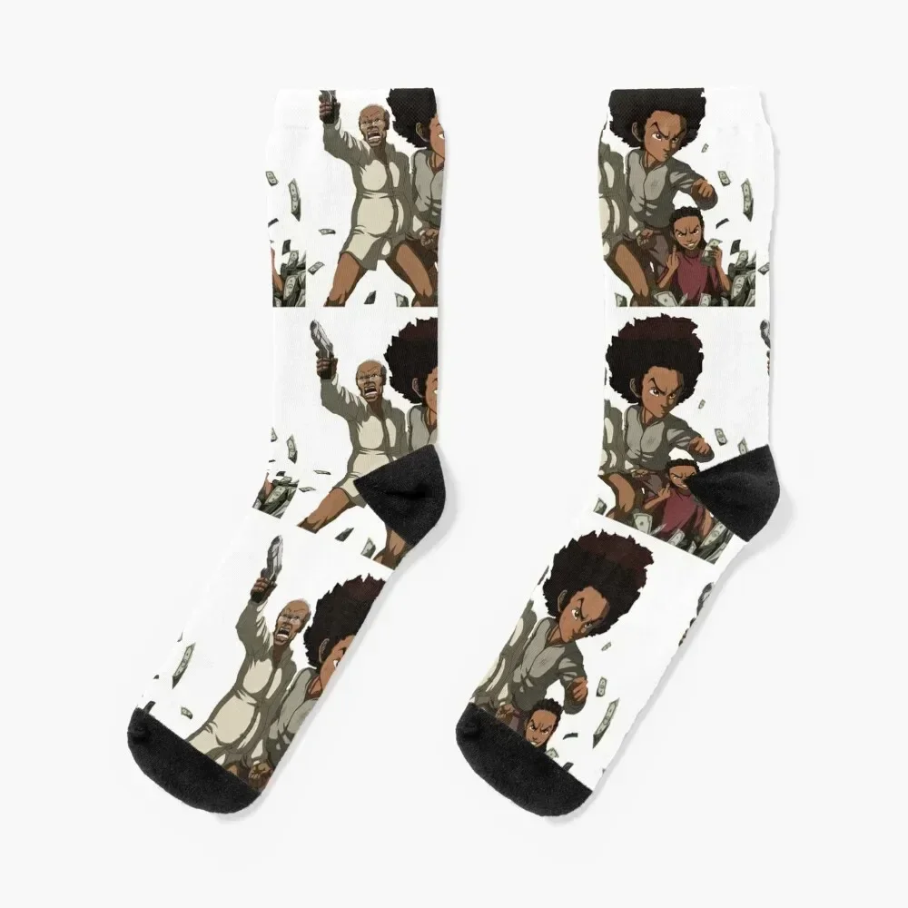 

The Boondocks Huey Socks anti slip football christmas gift Ladies Socks Men's