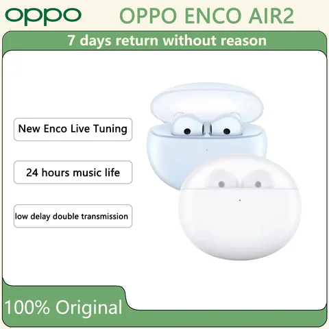 Écouteurs Bluetooth sans fil d'origine OPPO ENCO Air2-réduction du bruit fonction d'appel longue veille nouvelle Version Audio écouteurs Air 2