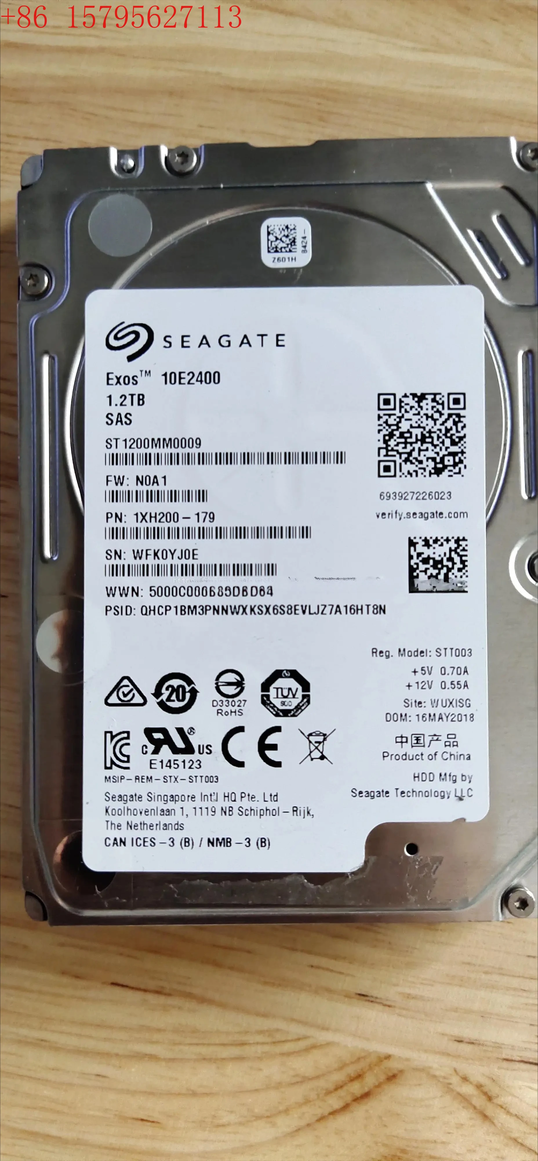

Для Seagate Exos ST1200MM0009 1,2 ТБ, 10000 об/мин, 10 К, 2,5 дюйма, 12 Гбит/с, 512 н, жесткий диск SAS, жесткий диск