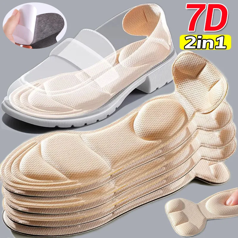 

Cuttable Memory Foam Shoes Insoles 2in1 Anti-slip High-heel Shoes Insole Comfort Breathable Insole Women Foot Care Massage Pads