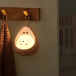 LED Night Light Intelligent Human Sensing USB Rechargeable Sleep Light Bedroom Bedside Corridor Desktop Decoration Table Lamp