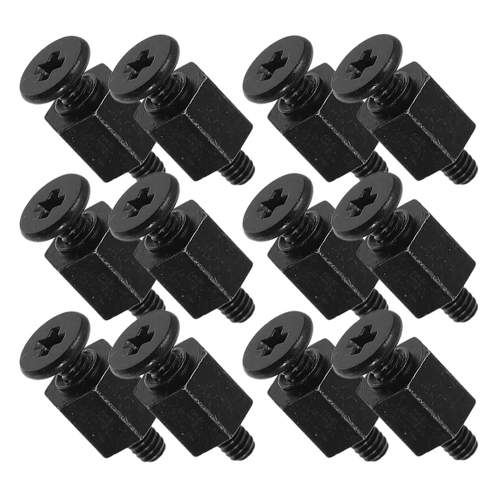 12Pcs Hexagonal Head Motherboard Screws Iron Sturdy Mounting Screws Computer Pc Laptop Replacement Computer Motherboard Screw