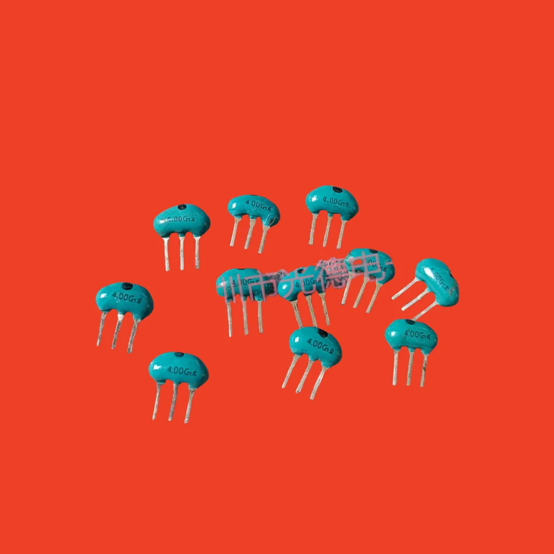 50PCS/ 4M ceramic crystal oscillator CST4.00MGW3000A 4.000M 4MHZ in-line 3-pin imported
