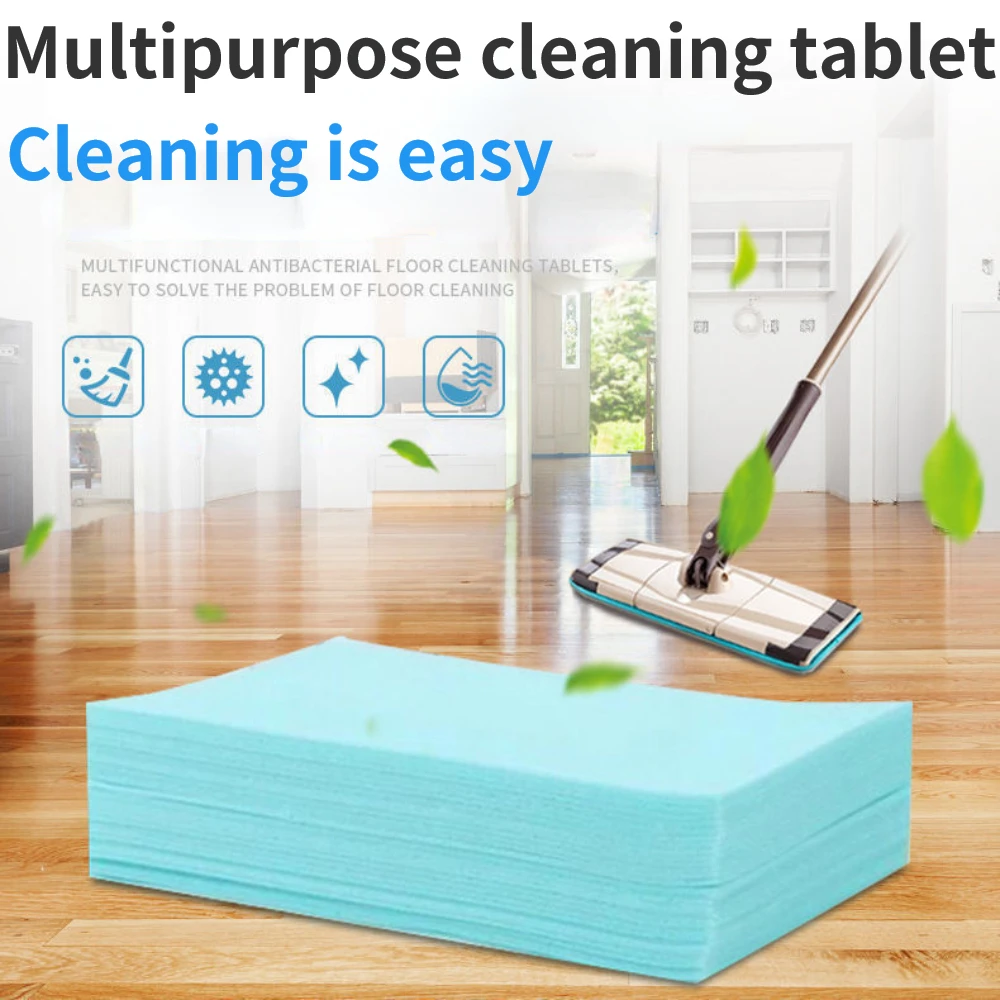 

300Pcs Tile Floor Cleaner Tablets Kitchen Bathroom Floor Remove Dust Cleaning Sheet Household Portable Lazy Detergent