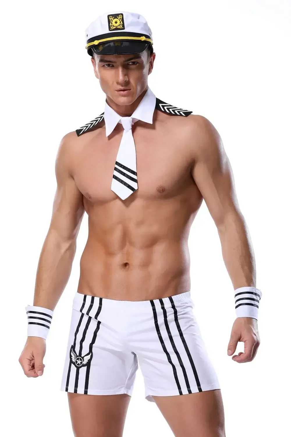 Sexy Sailor Hot Erotisch Sexy Slim Fit Wit Zeeman Uniform Carnaval Festival