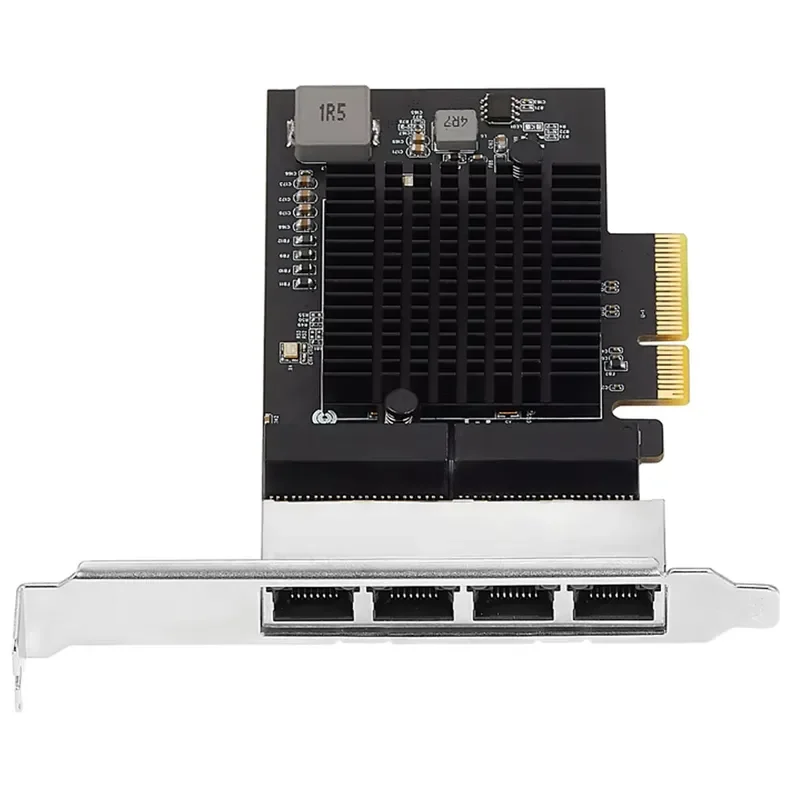 Lekuo IO-PCE8125B-4GLAN 4 Port PCIe 2.5G Ethernet Network Interface Card Thin Desktop LAN Adapter for NAS Server Industrial