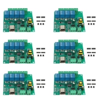 6X ESP8266 Wireless WIFI 4 Channel Relay Module ESP-12F Wifi Development Board For Arduino AC/DC 5V/8-80V Power Supply