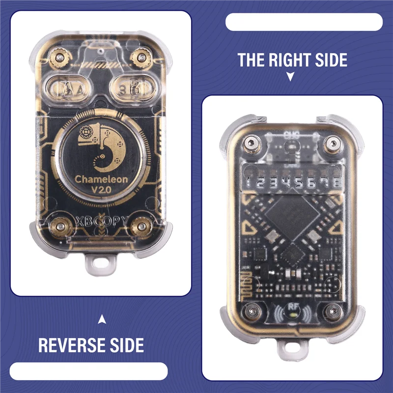 【Schlankes Design】Chameleon V2.0 RFID Smart Chip Reader 125 kHz 13,56 MHz NFC Duplicator Smart Card Emulator Dekodieren Neustart