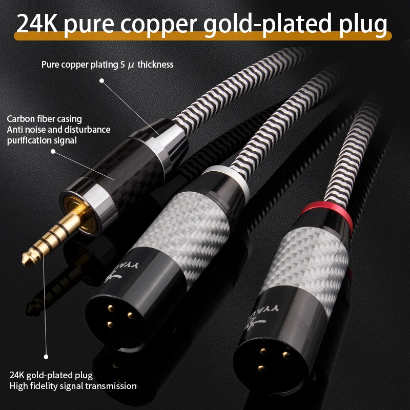 7N OCC Hifi 4.4mm do 2XLR kabel do Mp3 DAC AMP 4.4MM Jack Audio wzmacniacze wysokiej jakości 4.4 do 3Pin Xlr kabel do aktualizacji