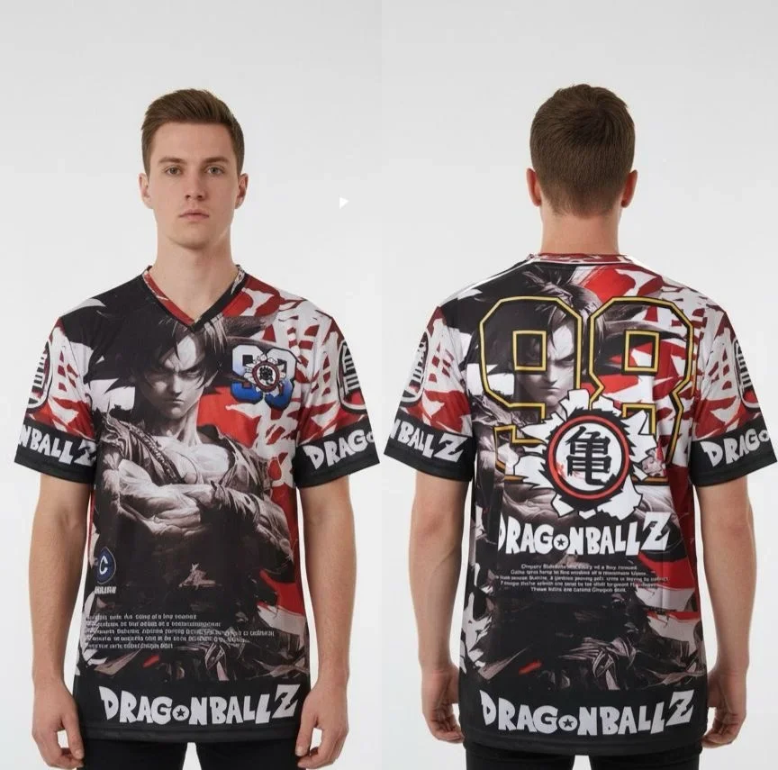 Bandai Anime Series Jersey Sport Cool Fashion Street Zomer T-shirt Oversized heren- en damestop voor volwassenen Nieuwe hete verkoop