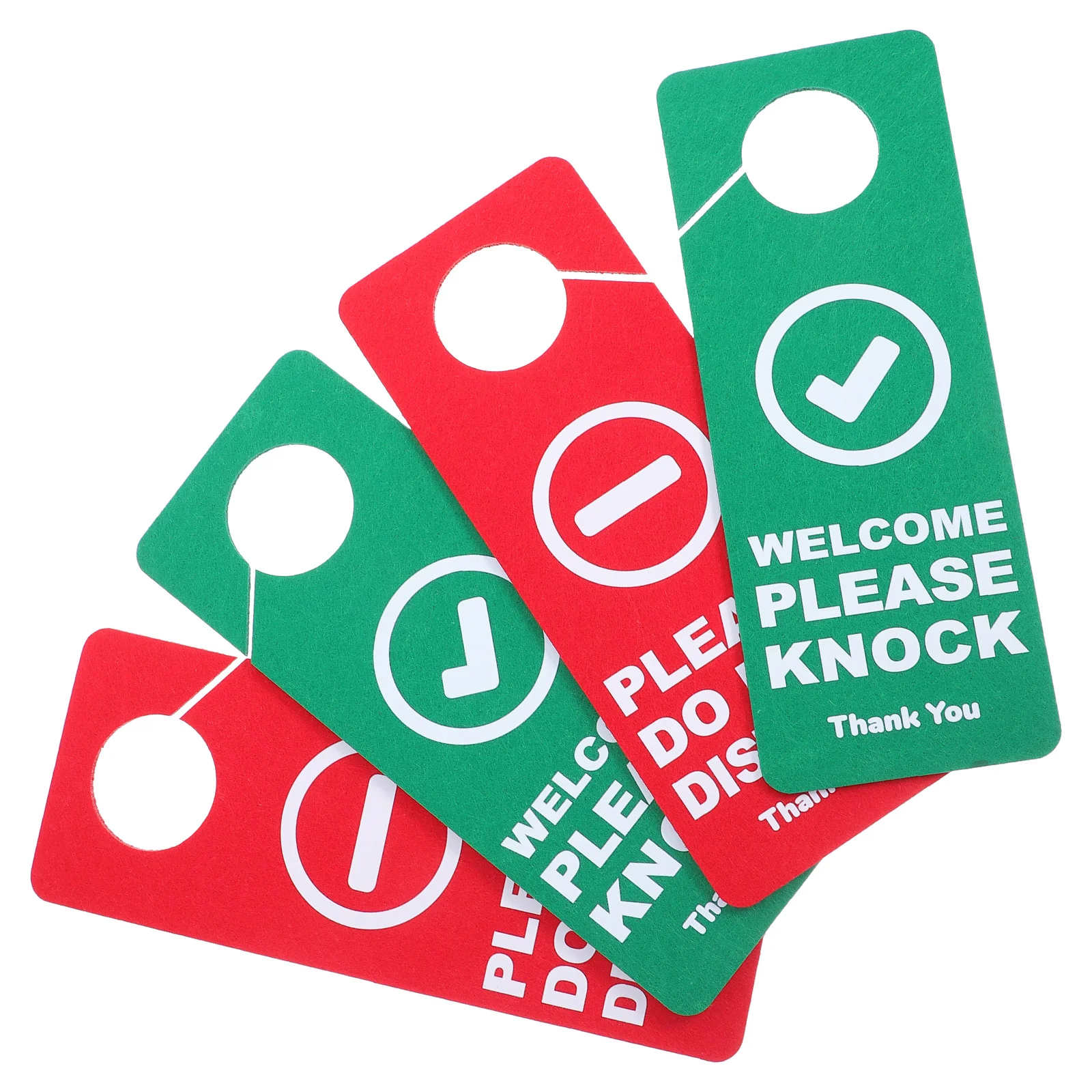 

4Pcs Felt Door Hanger Sign Versatile Usage for Hotels Homes Offices Easy Hanging Design Hotel Signage Door Knob Hanging Signs