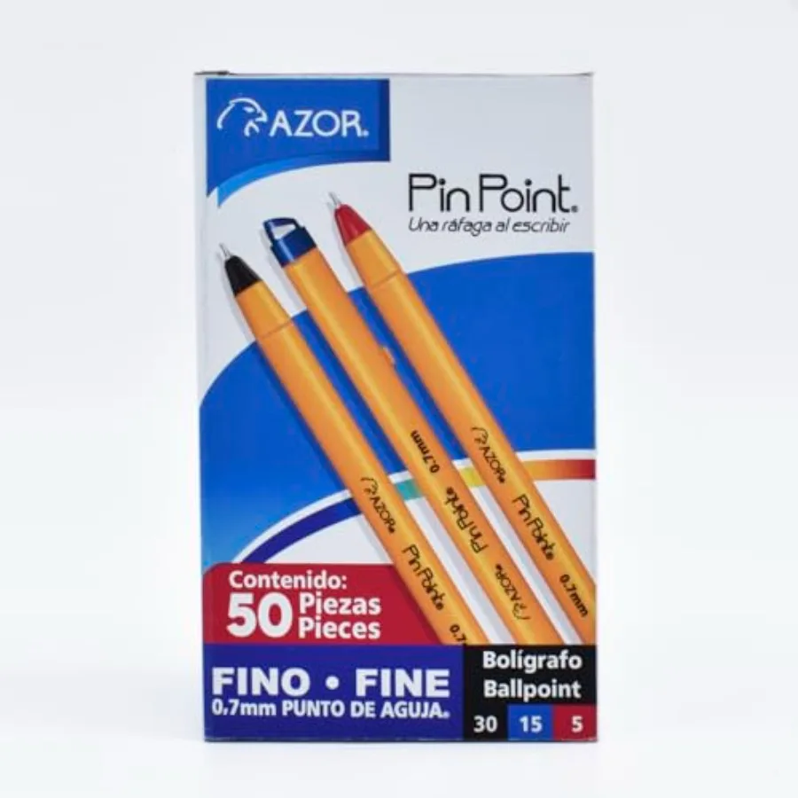 

Набор шариковых ручек Pin Point Fine Point с тонким наконечником 0,7 мм, 50 штук: 30 черных, 15 синих, 5 красных.