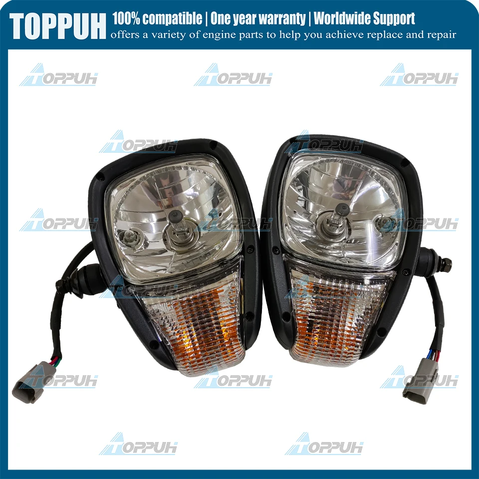 For Bobcat Loader T2250 T2556 T2566 7164373 7164374 Right & Left Telehandler Headlight Assembly