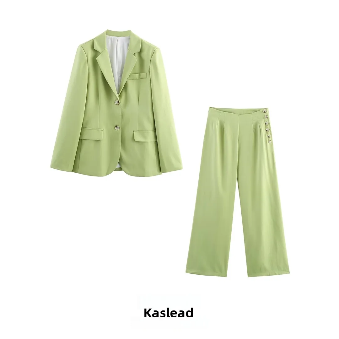 

KASLEAD Новый модный женский костюм-комплект Long Sve irt And Pants Осенняя рабочая одежда Ele Sle Student School orm